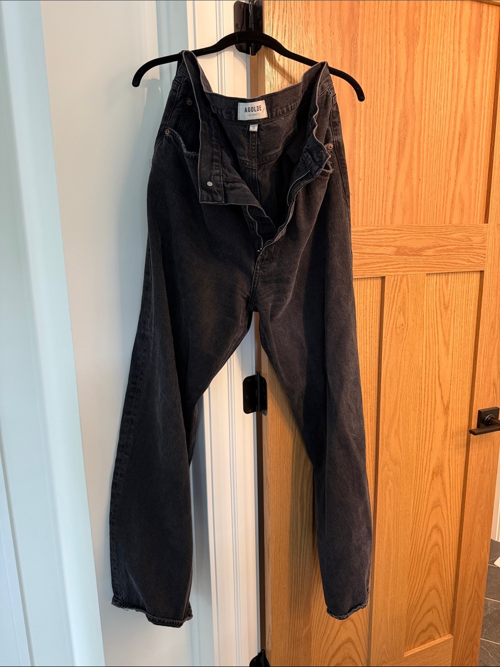Agolde Asymmetrical Boyfriend Jeans – Relaxed High Rise